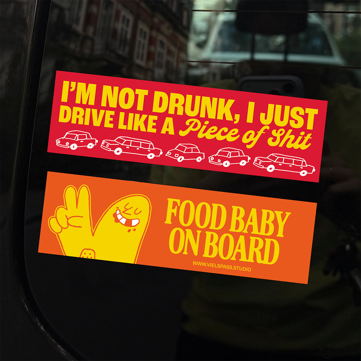 Heckscheiben Stickerset fürs Auto – Viel Spass Studio ***PREORDER***