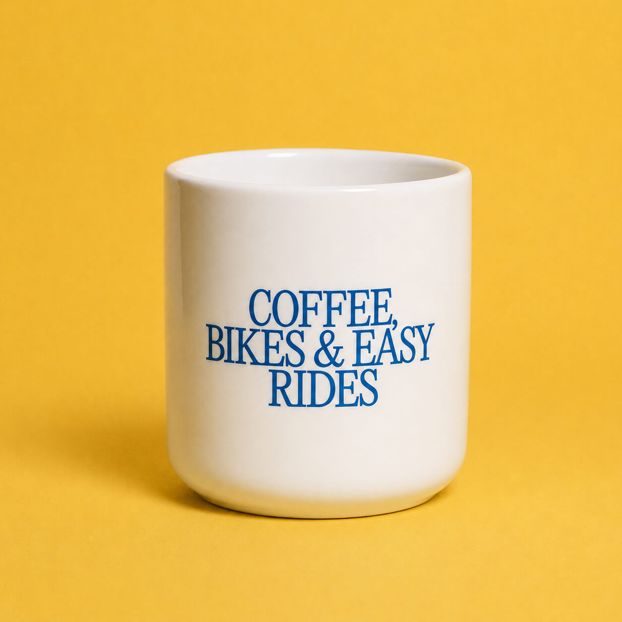 Coffee, bikes & easy rides Porzellanbecher – studio ciao