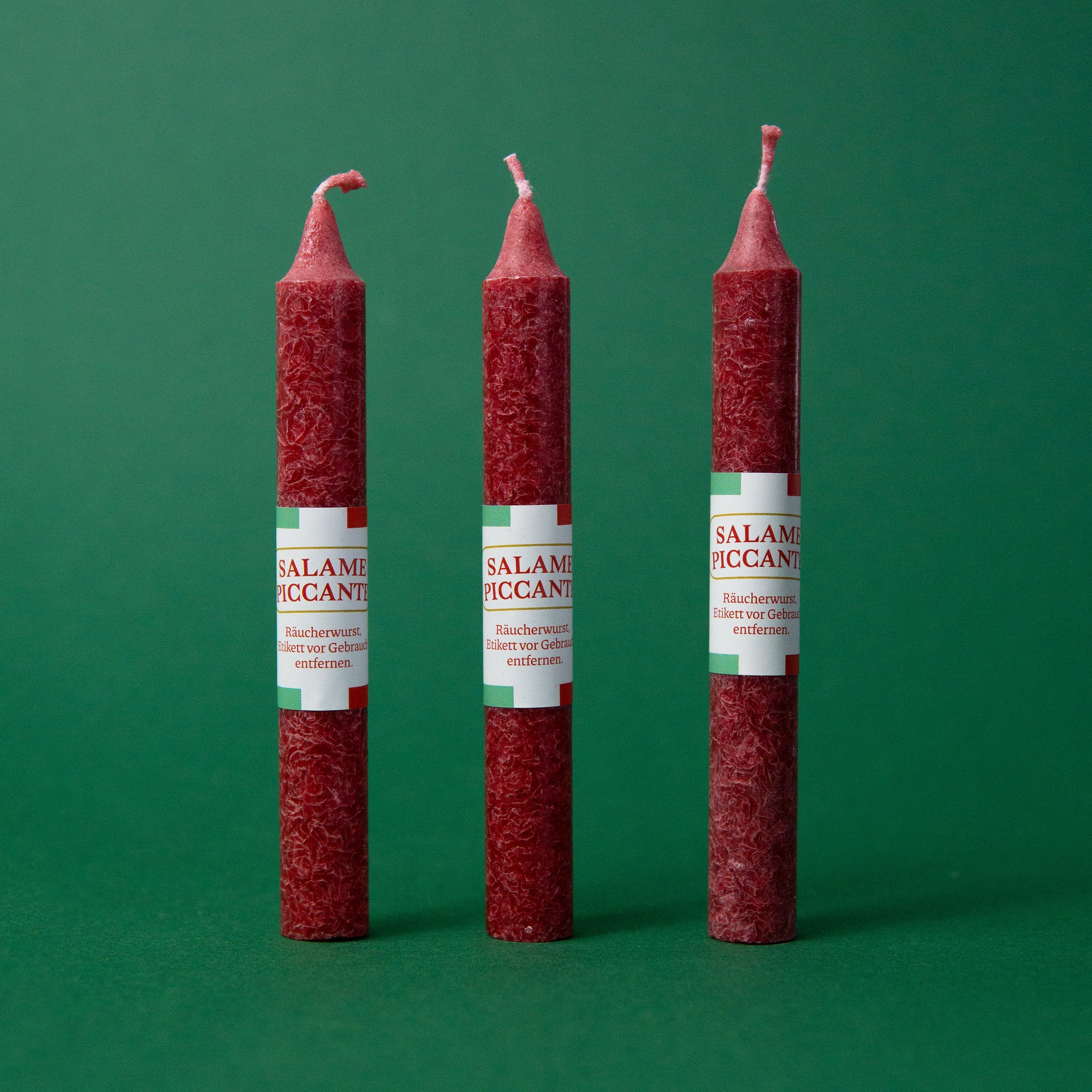 Räuchersalami, Salamikerzen (kleine Kerzen) – studio ciao