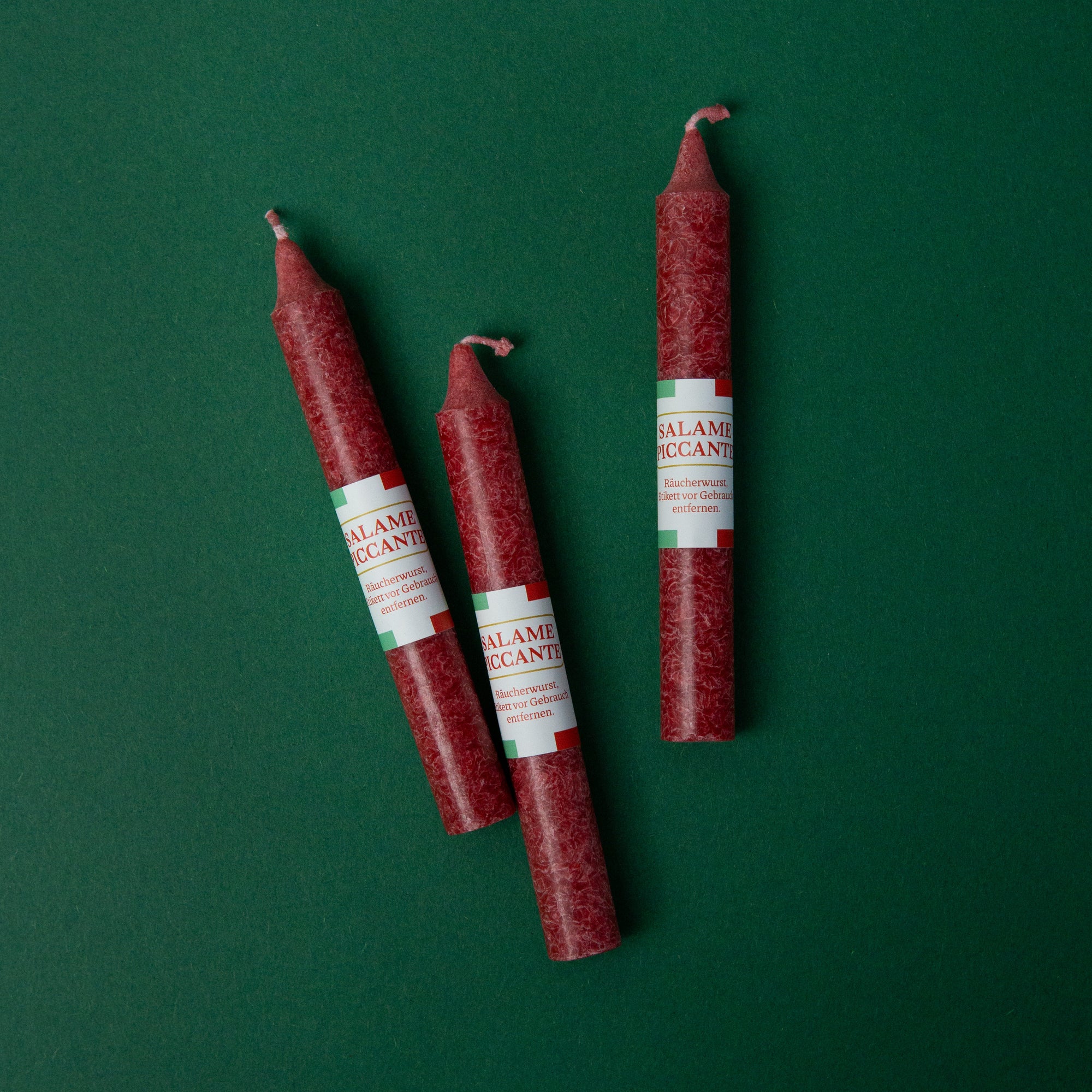 Räuchersalami, Salamikerzen (kleine Kerzen) – studio ciao
