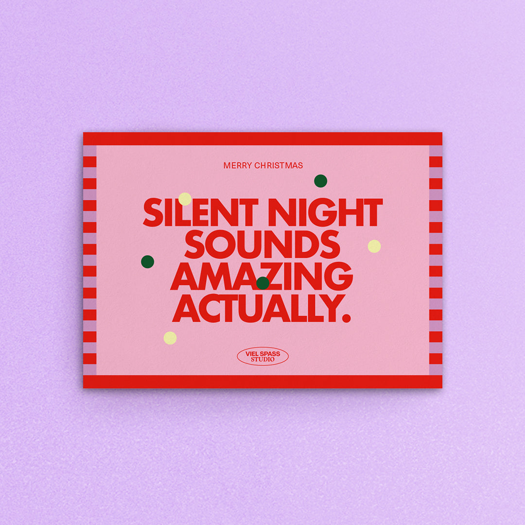 Silent sounds amazing actually, Postkarte, Din A6 – Viel Spass Studio