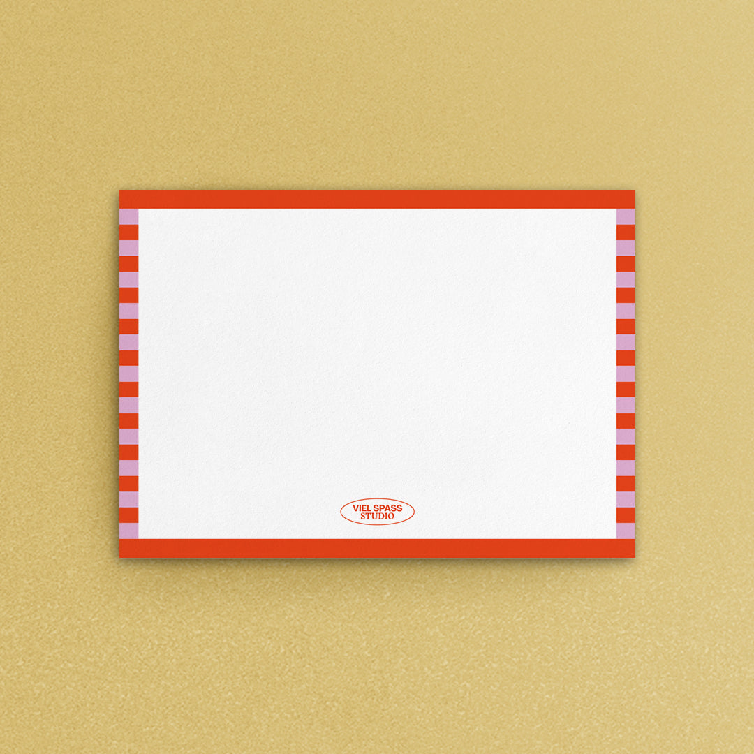 Sorry, bin broke Postkarte, Din A6 – Viel Spass Studio