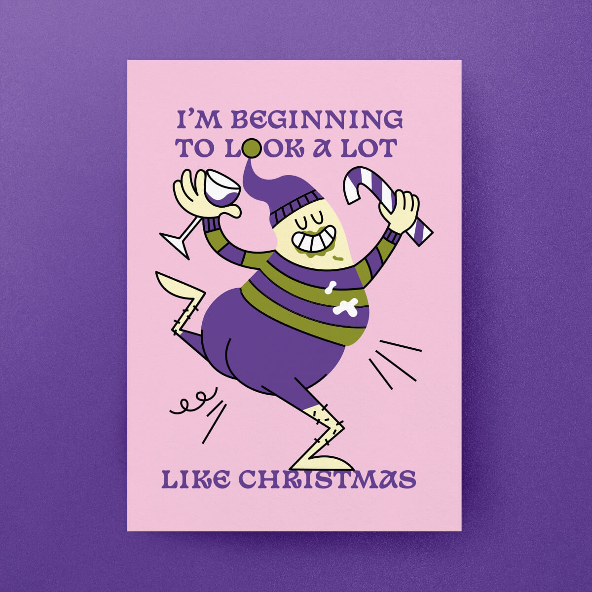«I‘m beginning to look a lot like Christmas» Postkarte, Din A6 – Viel Spass Studio