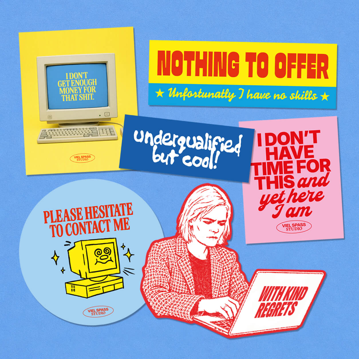 Laptop Stickerset – Viel Spass Studio ***PREORDER***
