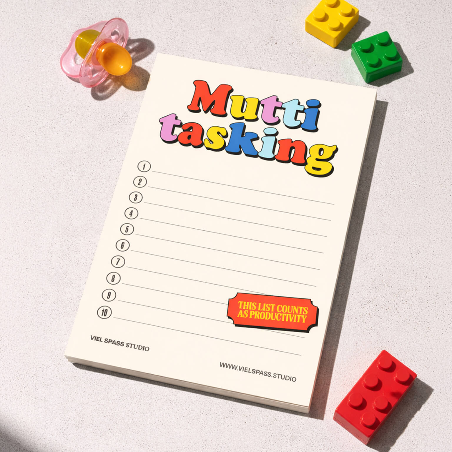 "Muttitasking" Block, 50 Seiten – Viel Spass Studio