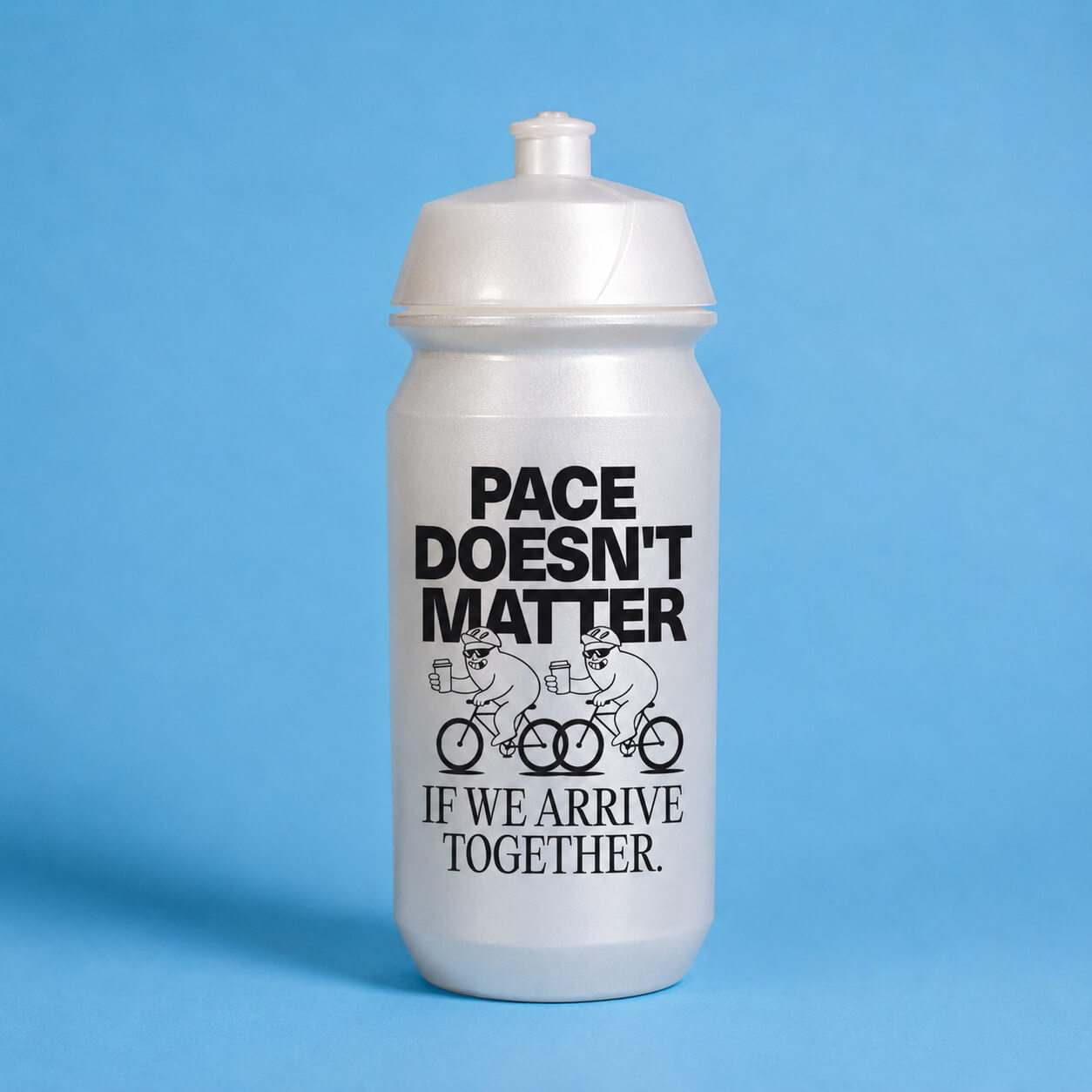 "Pace doesn‘t matter, if we arrive together " Bidon, 500 ml Trinkflasche – Viel Spass Studio