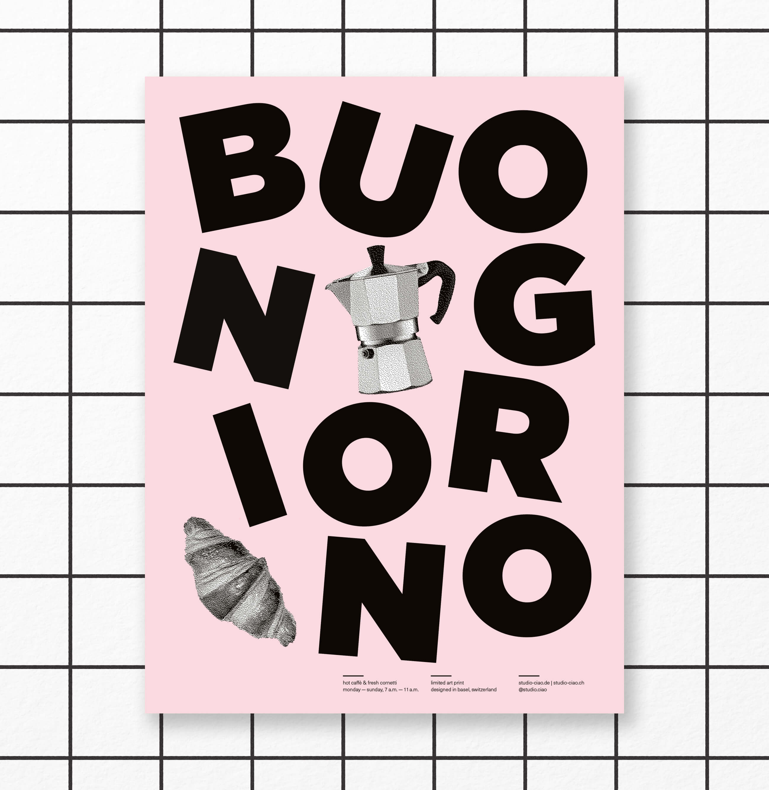 BUONGIORNO Plakat, A3 – studio ciao
