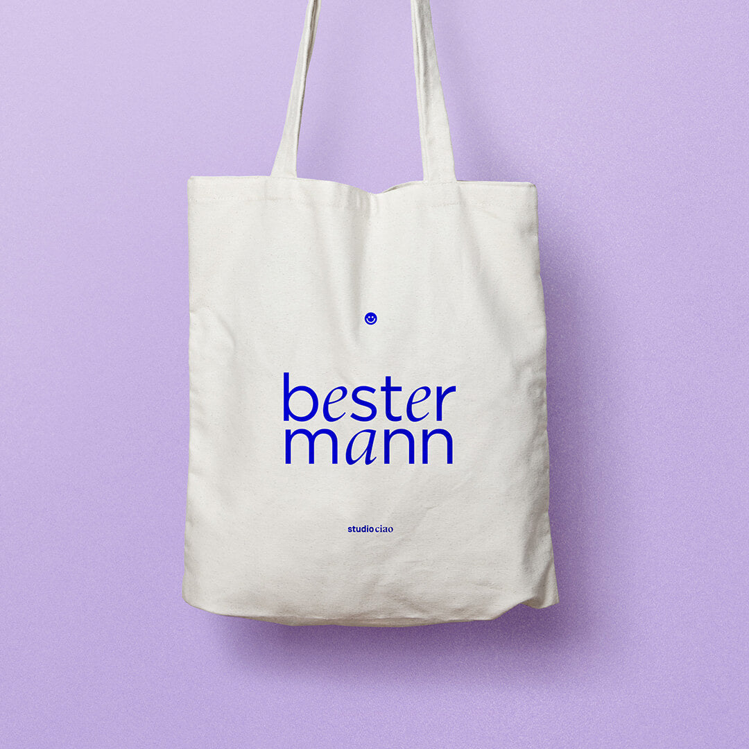 «Bester Mann» Jutebeutel – studio ciao