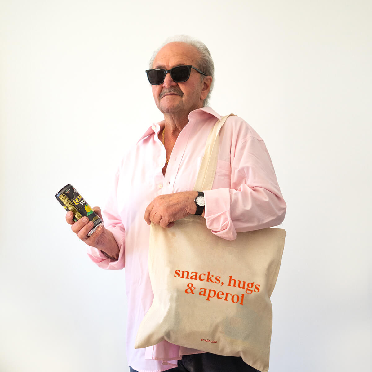 Snacks, Hugs & Aperol Jutebeutel – studio ciao